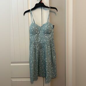 No Boundaries Light Blue Floral Dress